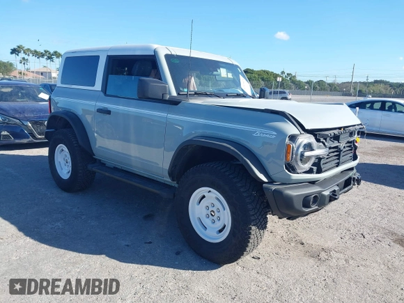 2024 Ford Bronco with VIN 1FMDE4CP3RLA28000, listed as a IAAI auction lot 41575878 with 11,631 mi miles and . Bid and sale history available at DreamBid. Image 1.