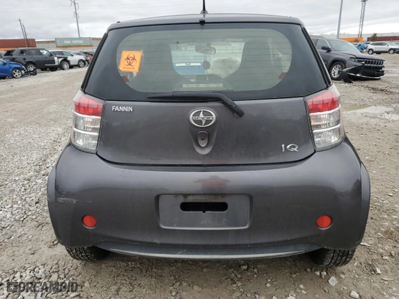 2012 Scion iQ with VIN JTNJJXB09CJ017607, listed as a Copart auction lot 81071054 with 0 mi miles and Salvage Title. Bid and sale history available at carsss.com. Image 6.