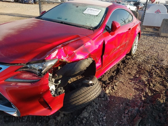 2015 Lexus RC 350 F Sport with VIN JTHSE5BC8F5001731, listed as a IAAI auction lot 41894264 with 66,984 mi miles and . Bid and sale history available at DreamBid. Image 6.