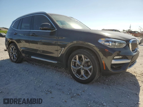 2020 BMW X3 sDrive30i with VIN 5UXTY3C03L9D44524, listed as a Copart auction lot 52212245 with 44,932 mi miles and Salvage Title. Bid and sale history available at carsss.com. Image 4.