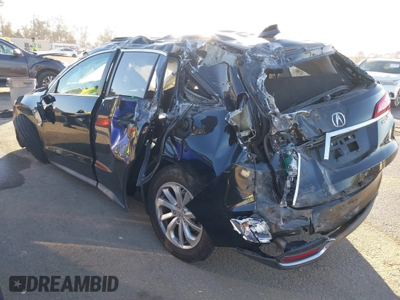 2017 Acura RDX with VIN 5J8TB3H39HL013882, listed as a IAAI auction lot 41049316 with 87,100 mi miles. Bid and sale history available at carsss.com. Image 3.
