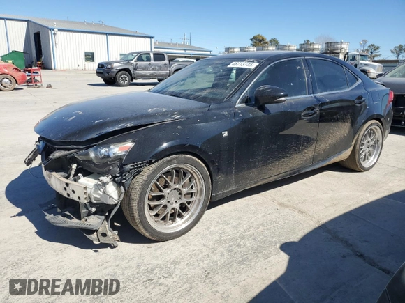 2016 Lexus IS with VIN JTHBE1D2XG5024667, listed as a Copart auction lot 46713745 with 115,178 mi miles and Salvage Title. Bid and sale history available at carsss.com. Image 1.