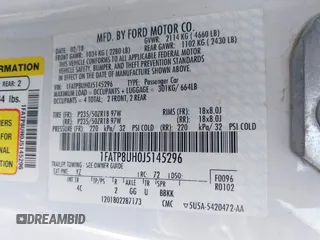 2018 Ford Mustang EcoBoost Premium with VIN 1FATP8UH0J5145296, listed as a IAAI auction lot 41639944 with 72,430 mi miles and . Bid and sale history available at carsss.com. Image 9.