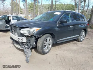 2015 Infiniti QX60 with VIN 5N1AL0MN0FC502012, listed as a IAAI auction lot 41704866 with 38,181 mi miles. Bid and sale history available at carsss.com. Image 2.