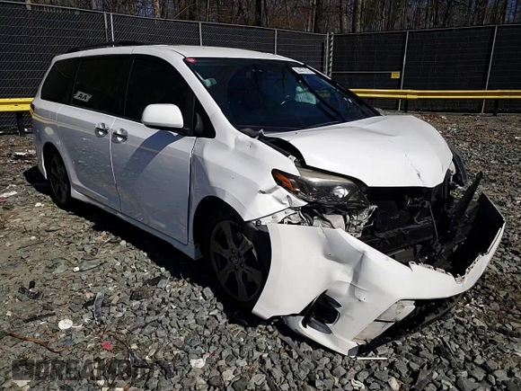 2018 Toyota Sienna SE with VIN 5TDXZ3DC9JS937339, listed as a Copart auction lot 50447875 with 129,144 mi miles and Salvage title. Bid and sale history available at DreamBid. Image 11.