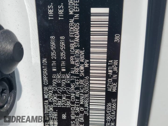 2020 Lexus NX 300 F Sport z VIN JTJJARBZ8L5005016, wystawiony jako Copart lot #53314025 z przebiegiem 93 850 mil mil oraz Szkoda całkowita • Salvage title. Historia ofert i sprzedaży dostępna na DreamBid. Obrazek 13.