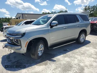 2025 Chevrolet Tahoe LT z VIN 1GNS5NRD8SR241114, wystawiony jako Copart lot #58001395 z przebiegiem 4 036 mil mil oraz Czysty tytuł • Clean title. Historia ofert i sprzedaży dostępna na DreamBid. Obrazek 1.