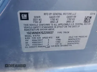 2016 Chevrolet Silverado 1500 Work Truck with VIN 1GCVKNEH7GZ256637, listed as a Copart auction lot 77653504 with 72,602 mi miles and Salvage Title. Bid and sale history available at carsss.com. Image 14.