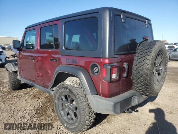 2021 Jeep Wrangler Unlimited Sport Altitude with VIN 1C4HJXDG4MW734322, listed as a Copart auction lot 41670625 with 45,963 mi miles and Salvage title. Bid and sale history available at DreamBid. Image 2.