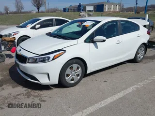 2018 Kia Forte LX with VIN 3KPFK4A77JE245278, listed as a IAAI auction lot 41797240 with 90,640 mi miles. Bid and sale history available at carsss.com. Image 2.