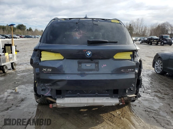 2022 BMW X5 xDrive45e with VIN 5UXTA6C0XN9M02912, listed as a Copart auction lot 45491845 with 14,586 mi miles and Salvage Title. Bid and sale history available at DreamBid. Image 6.