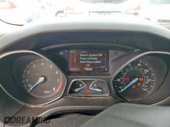 2018 Ford Focus Titanium z VIN 1FADP3J26JL279443, wystawiony jako Copart lot #58837435 z przebiegiem 136 538 mil mil oraz Szkoda całkowita • Salvage title. Historia ofert i sprzedaży dostępna na DreamBid. Obrazek 9.