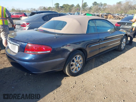 2005 Chrysler Sebring Limited with VIN 1C3EL65R15N638313, listed as a IAAI auction lot 42090291 with 80,105 mi miles and . Bid and sale history available at DreamBid. Image 4.