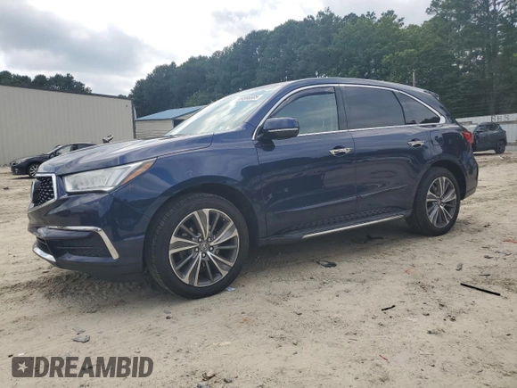 2017 Acura MDX Technology with VIN 5FRYD4H52HB021510, listed as a Copart auction lot 64566505 with 74,695 mi miles and Salvage title. Bid and sale history available at DreamBid. Image 1.