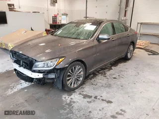 2015 Hyundai Genesis 3.8L with VIN KMHGN4JE1FU029585, listed as a IAAI auction lot 40927798 with 80,425 mi miles. Bid and sale history available at carsss.com. Image 17.