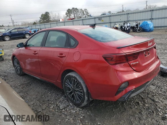 2024 Kia Forte GT-Line with VIN 3KPF54AD6RE779350, listed as a Copart auction lot 42765605 with 12,883 mi miles and Salvage Title. Bid and sale history available at carsss.com. Image 2.
