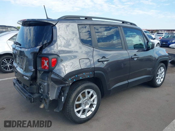 2020 Jeep Renegade Latitude with VIN ZACNJABB4LPL83461, listed as a IAAI auction lot 42624597 with 58,704 mi miles and . Bid and sale history available at DreamBid. Image 4.