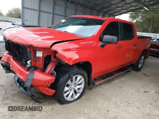 2020 Chevrolet Silverado 1500 Custom with VIN 3GCPWBEH5LG184312, listed as a Copart auction lot 47533745 with 82,003 mi miles and Salvage Title. Bid and sale history available at carsss.com. Image 1.