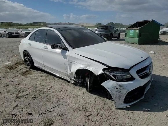 2016 Mercedes-Benz C-Class AMG C 63 S with VIN 55SWF8HB6GU104239, listed as a Copart auction lot 83988234 with 38,962 mi miles and Salvage Title. Bid and sale history available at carsss.com. Image 11.