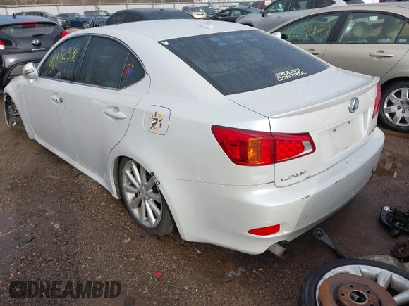 2009 Lexus IS with VIN JTHCK262295032037, listed as a IAAI auction lot 41883903 with 232,757 mi miles. Bid and sale history available at carsss.com. Image 3.