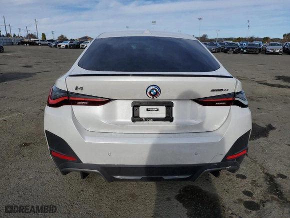 2023 BMW i4 eDrive40 with VIN WBY73AW03PFN86489, listed as a Copart auction lot 41535525 with NaN miles and Salvage Title. Bid and sale history available at carsss.com. Image 6.