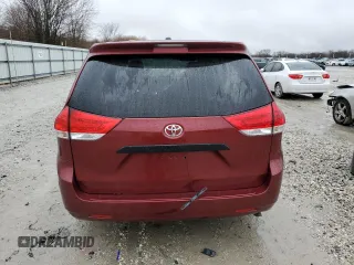 2013 Toyota Sienna L with VIN 5TDZK3DC0DS395209, listed as a Copart auction lot 43068555 with 88,628 mi miles and Clean Title. Bid and sale history available at carsss.com. Image 6.