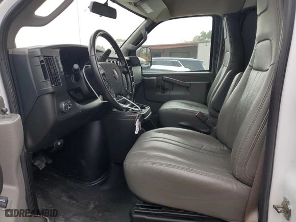 2023 GMC Savana Cargo Van with VIN 1GTW7AFP3P1109993, listed as a Copart auction lot 80681264 with 48,041 mi miles and Salvage Title. Bid and sale history available at carsss.com. Image 7.