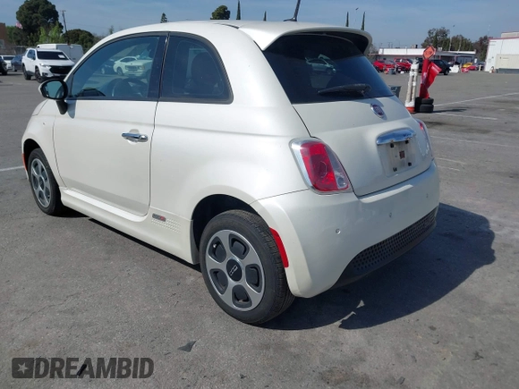 2014 FIAT 500e with VIN 3C3CFFGEXET172812, listed as a IAAI auction lot 41603973 with 57,026 mi miles. Bid and sale history available at carsss.com. Image 3.