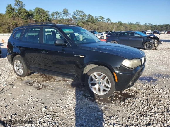 2007 BMW X3 3.0si with VIN WBXPC93407WF14596, listed as a Copart auction lot 86852514 with 193,684 mi miles and Salvage Title. Bid and sale history available at carsss.com. Image 4.