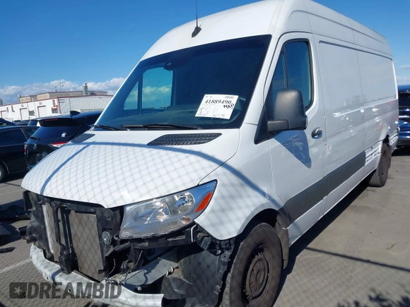 2023 Mercedes-Benz Sprinter Cargo with VIN W1Y4NCHY2PT151425, listed as a IAAI auction lot 41889490 with 27,563 mi miles. Bid and sale history available at carsss.com. Image 12.