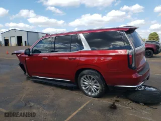 2024 Cadillac Escalade RWD Premium Luxury with VIN 1GYS3BKL2RR121537, listed as a Copart auction lot 77426534 with 5,356 mi miles and Salvage Title. Bid and sale history available at carsss.com. Image 2.