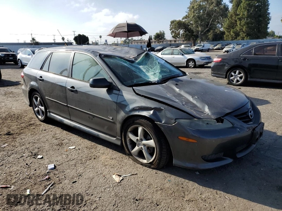 2005 Mazda 6 Sport S with VIN 1YVHP82D355M75191, listed as a Copart auction lot 61158974 with 153,808 mi miles and Salvage Title. Bid and sale history available at DreamBid. Image 4.
