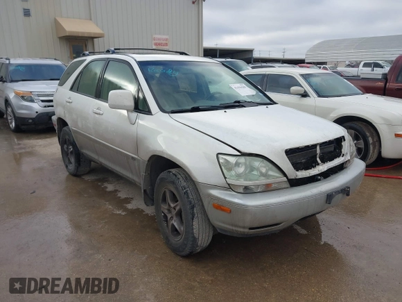 2002 Lexus RX with VIN JTJGF10U220126432, listed as a IAAI auction lot 41696589 with 166,529 mi miles. Bid and sale history available at carsss.com. Image 1.