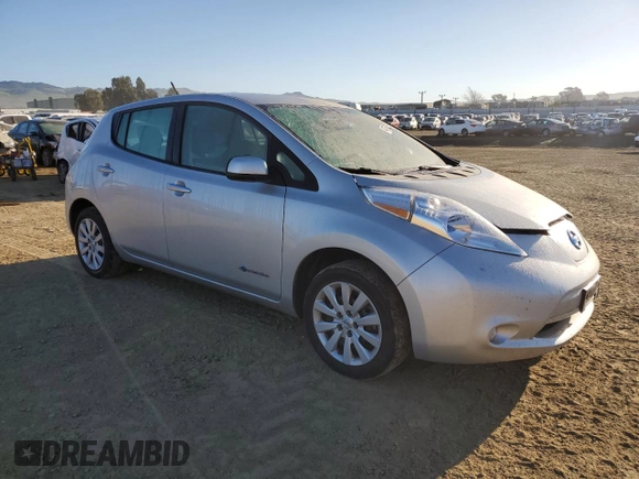 2013 Nissan LEAF S with VIN 1N4AZ0CP0DC400329, listed as a Copart auction lot 46677055 with 45,484 mi miles and Salvage Title. Bid and sale history available at carsss.com. Image 4.