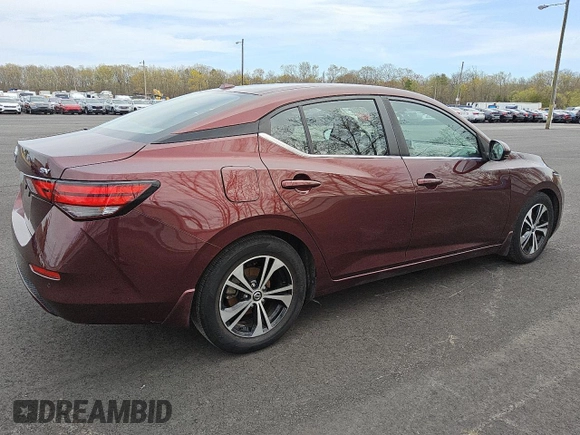 2020 Nissan Sentra SV with VIN 3N1AB8CV8LY225641, listed as a Copart auction lot 51834665 with 61,287 mi miles and Clean Title. Bid and sale history available at carsss.com. Image 3.