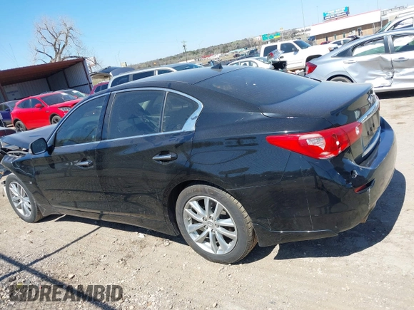 2015 Infiniti Q50 Premium with VIN JN1BV7AP9FM348009, listed as a IAAI auction lot 41852281 with 124,118 mi miles. Bid and sale history available at carsss.com. Image 15.