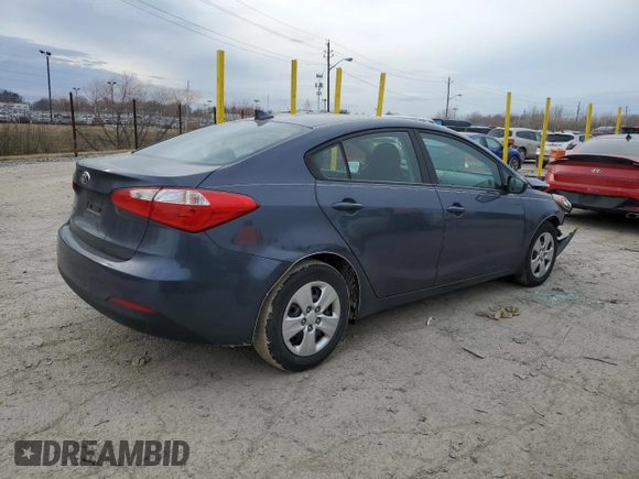 2016 Kia Forte LX with VIN KNAFK4A62G5567870, listed as a Copart auction lot 47580195 with 105,100 mi miles and Clean Title. Bid and sale history available at carsss.com. Image 3.