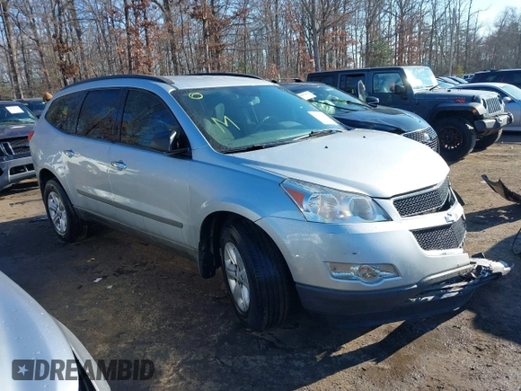 2012 Chevrolet Traverse LS with VIN 1GNKREED3CJ195606, listed as a IAAI auction lot 38613217 with 121,328 mi miles and . Bid and sale history available at DreamBid. Image 1.