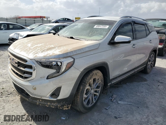 2019 GMC Terrain SLT with VIN 3GKALPEX0KL345355, listed as a Copart auction lot 49847285 with 0 mi miles and Salvage Title. Bid and sale history available at carsss.com. Image 1.