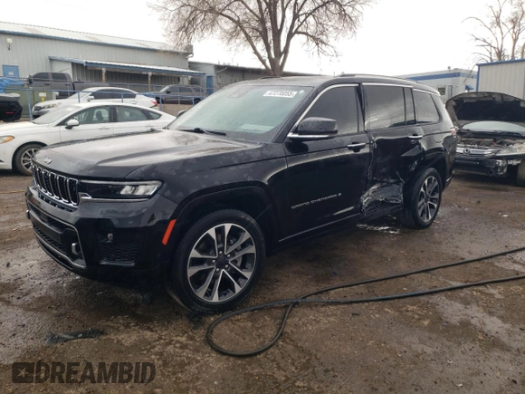 2022 Jeep Grand Cherokee Overland with VIN 1C4RJKDG5N8552142, listed as a Copart auction lot 47270055 with 52,377 mi miles and Salvage title. Bid and sale history available at DreamBid. Image 1.
