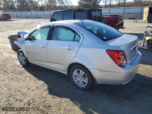2014 Chevrolet Sonic LT with VIN 1G1JC5SHXE4164926, listed as a Copart auction lot 84021604 with 0 mi miles and Non Repairable. Bid and sale history available at carsss.com. Image 2.