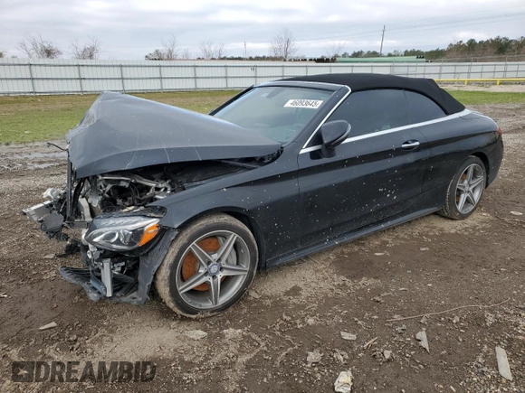 2017 Mercedes-Benz C 300 with VIN WDDWK4JB0HF498145, listed as a Copart auction lot 46093645 with 64,991 mi miles and Salvage Title. Bid and sale history available at DreamBid. Image 1.