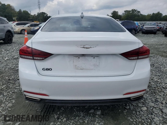 2018 Genesis G80 3.8L with VIN KMHGN4JE4JU238537, listed as a Copart auction lot 73044464 with 45,239 mi miles and Salvage Title. Bid and sale history available at carsss.com. Image 6.