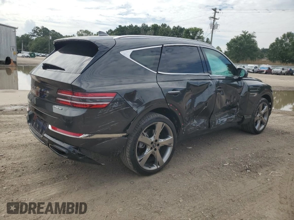 2024 Genesis GV80 with VIN KMUHCESC5RU162434, listed as a Copart auction lot 61974415 with 5,186 mi miles and Salvage title. Bid and sale history available at DreamBid. Image 3.
