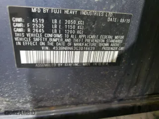 2016 Subaru Legacy 2.5i Limited with VIN 4S3BNBN63G3016639, listed as a Copart auction lot 50459305 with 95,094 mi miles and Salvage Title. Bid and sale history available at carsss.com. Image 15.