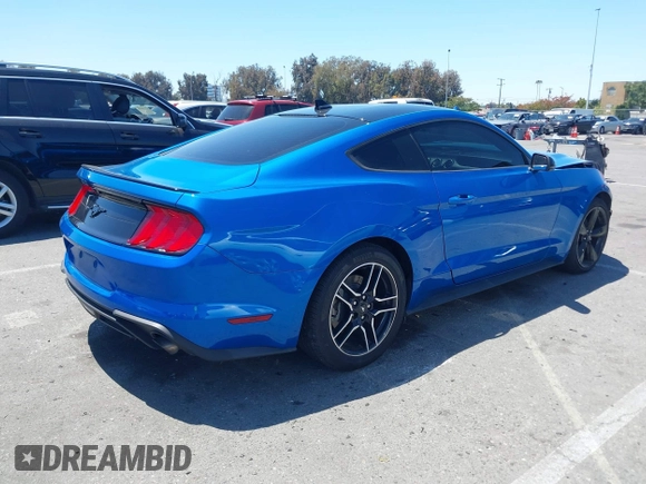 2021 Ford Mustang EcoBoost with VIN 1FA6P8TH0M5119073, listed as a IAAI auction lot 42225499 with 52,165 mi miles and . Bid and sale history available at DreamBid. Image 4.