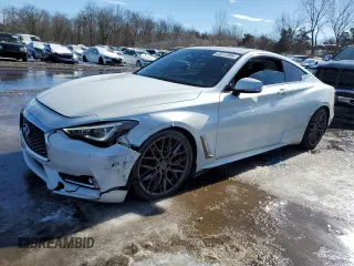 2017 Infiniti Q60 Premium with VIN JN1CV7EL3HM320527, listed as a Copart auction lot 45517065 with 100,682 mi miles and Salvage title. Bid and sale history available at DreamBid. Image 1.