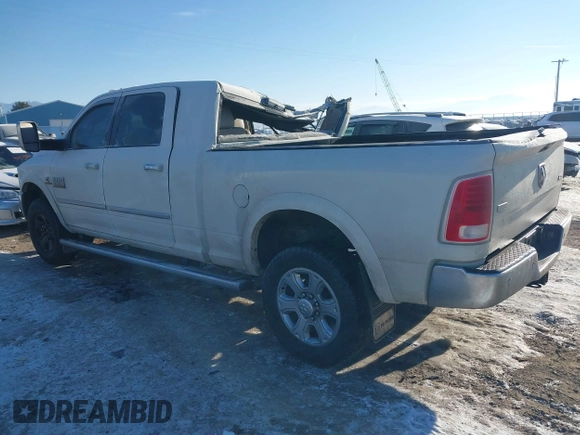 2016 Ram 2500 Laramie with VIN 3C6UR5NLXGG205295, listed as a IAAI auction lot 41445788 with 161,199 mi miles and . Bid and sale history available at DreamBid. Image 3.