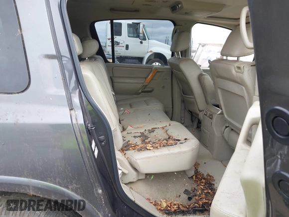 2005 Infiniti QX56 with VIN 5N3AA08C35N802409, listed as a IAAI auction lot 41857267 with 1 mi miles. Bid and sale history available at carsss.com. Image 8.