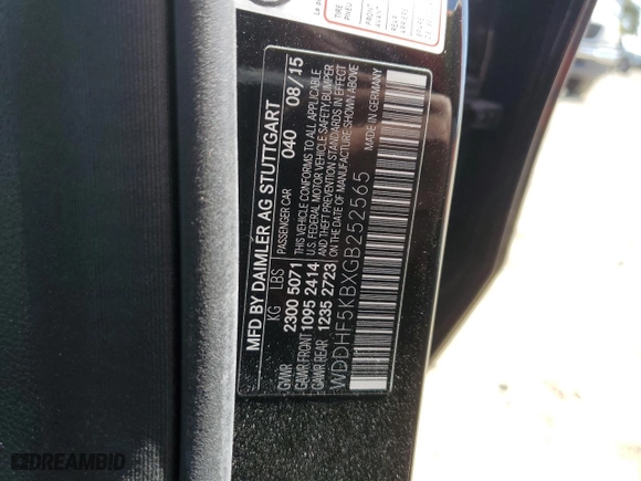 2016 Mercedes-Benz E-Class E 350 Sport with VIN WDDHF5KBXGB252565, listed as a Copart auction lot 52399045 with 49,506 mi miles and Salvage Title. Bid and sale history available at carsss.com. Image 12.